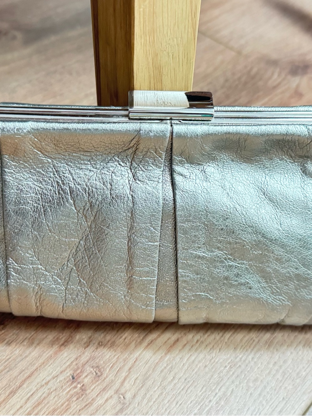 Metallic Silver Evening Clutch